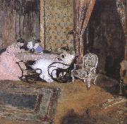 Edouard Vuillard Three women in the sitting room oil on canvas